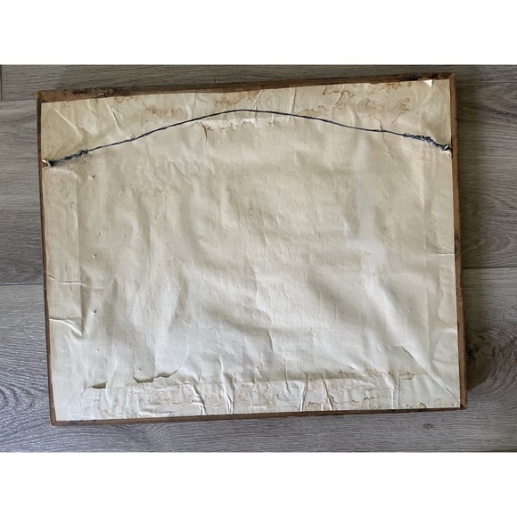 Vintage Mountains Wooded Landscape Oil Painting Framed 12"x16" Signed - Picture 8 of 12